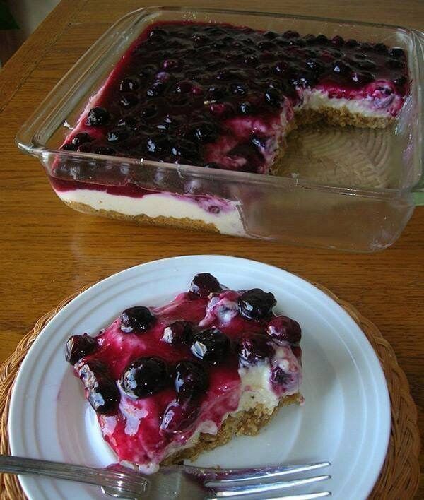 NO-BAKE BLUEBERRY CHEESECAKE