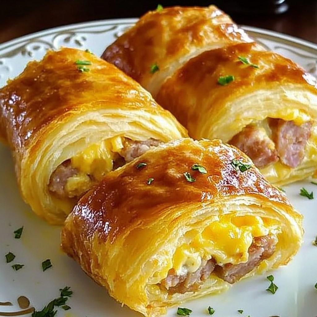 Sausage, Egg and Cheese Breakfast Roll-Ups