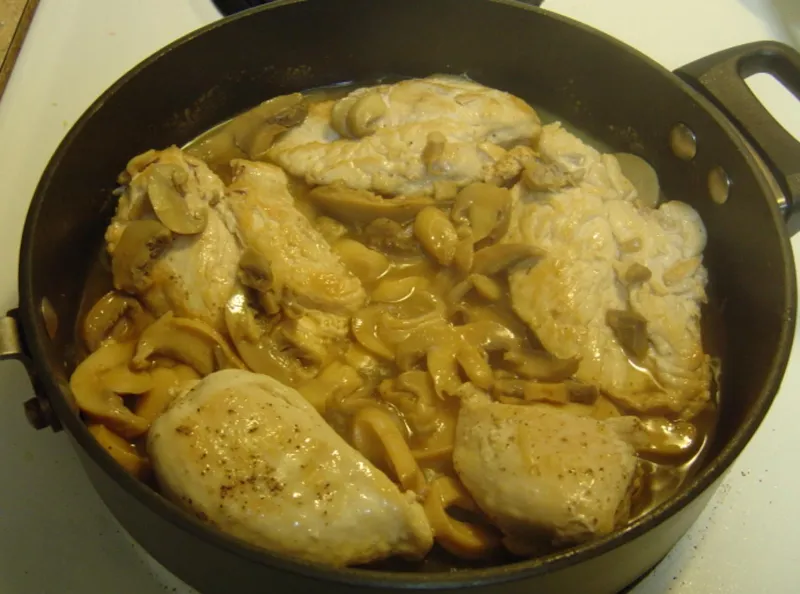 Chicken Artichoke Mushroom Skillet