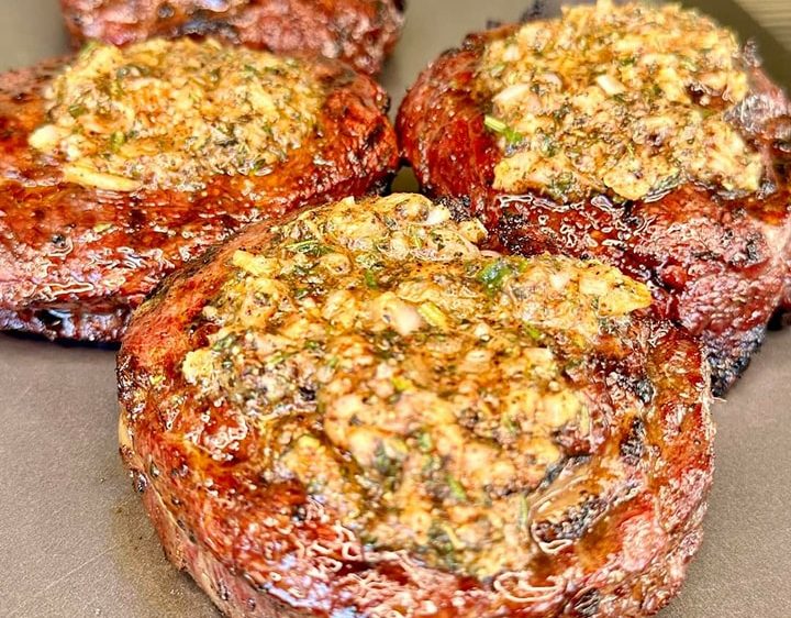 Roasted Garlic Butter Steaks