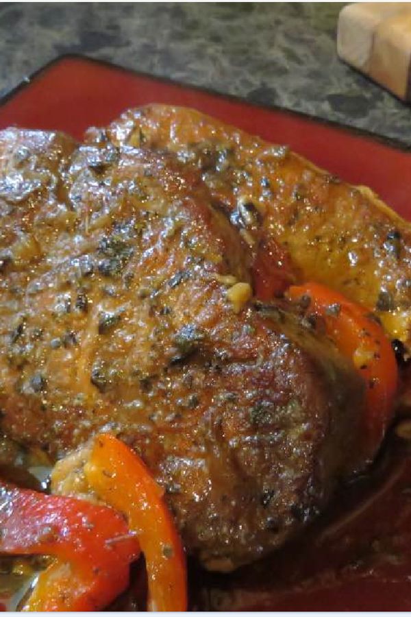 SLOW COOKER BROWN SUGAR ITALIAN PORK CHOPS