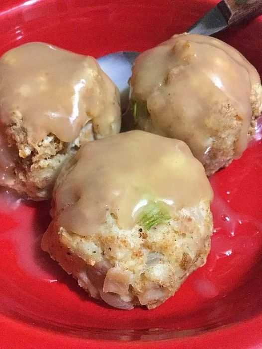 Leftover Turkey Stuffing Balls