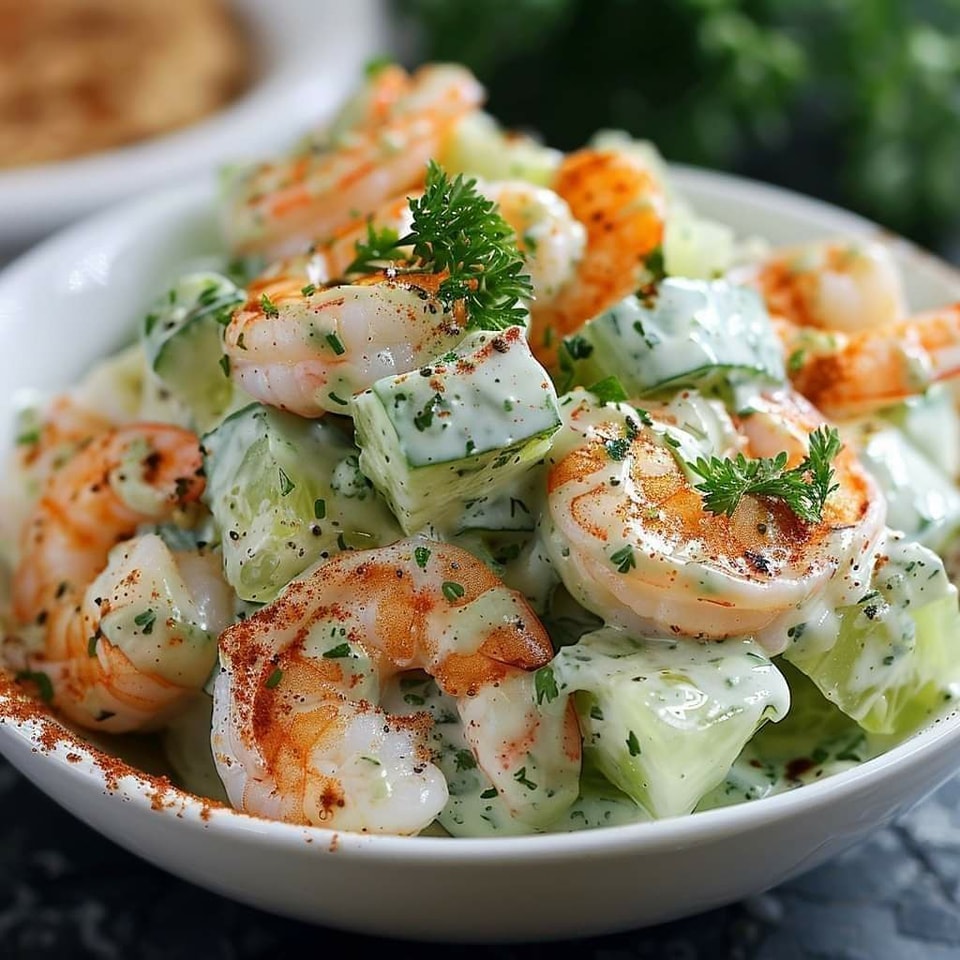 Creamy Cucumber Shrimp Salad