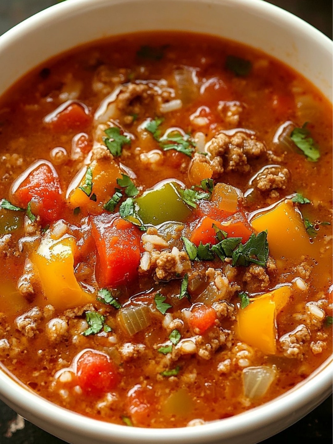 STUFFED BELL PEPPER SOUP