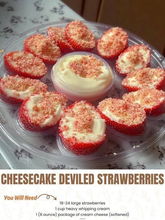 Easy Cheesecake Deviled Strawberries Recipe