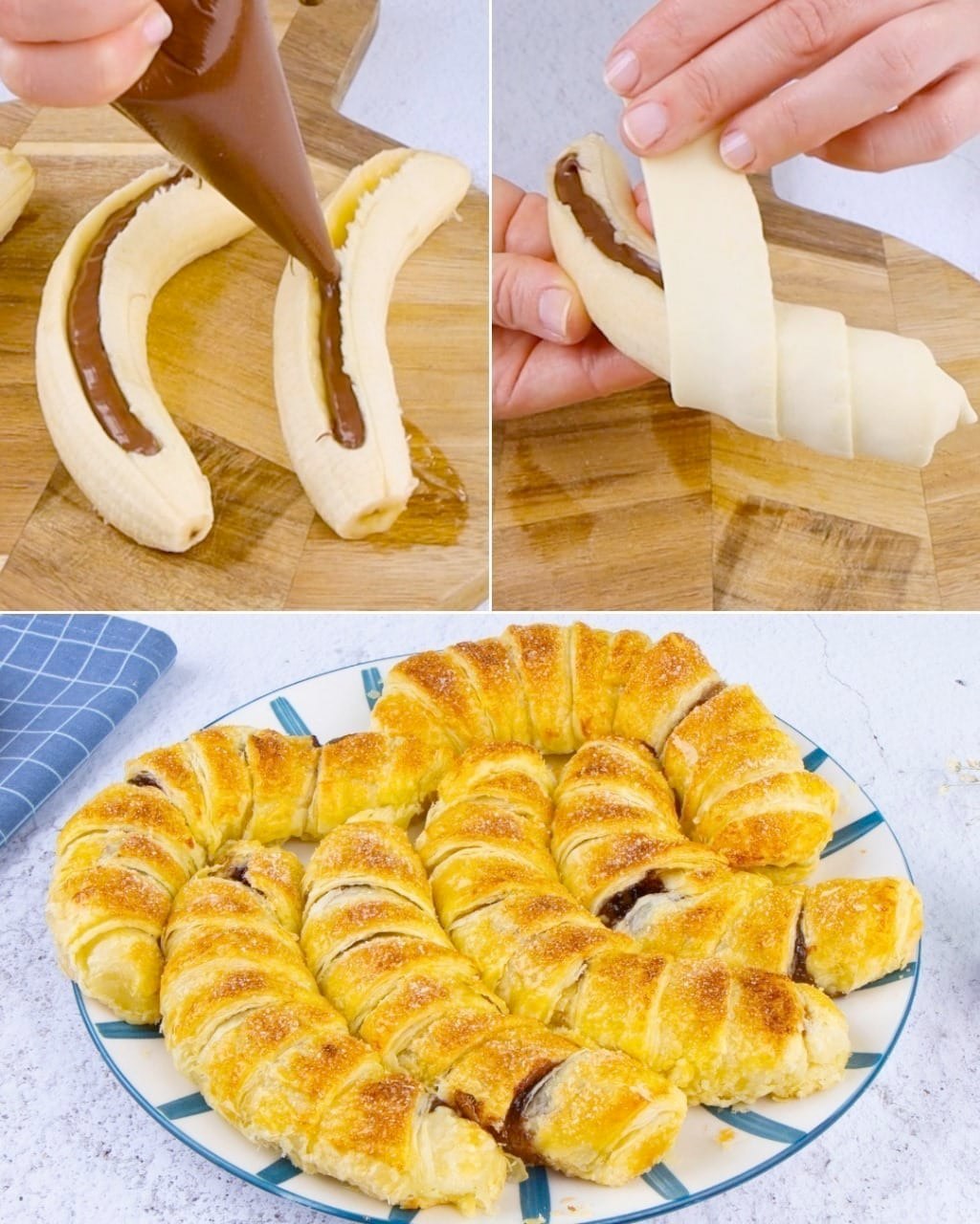 Chocolate Banana In Puff Pastry