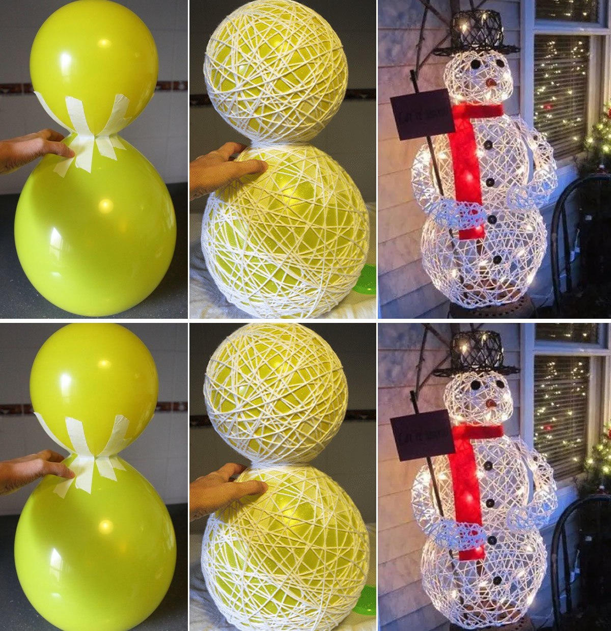 How to Make a Snowman to Decorate Your Home or Balcony at Christmas