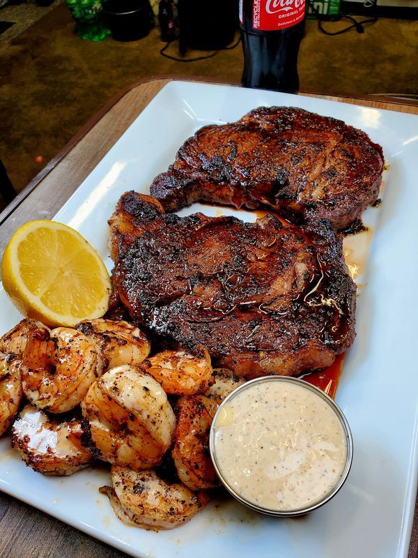 Prime Ribeye Steak And Shrimp