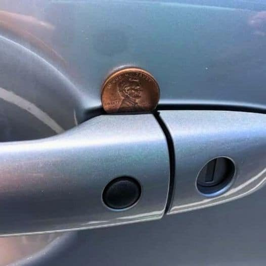 The Significance of Finding a Penny Stuck in Your Car Door Handle