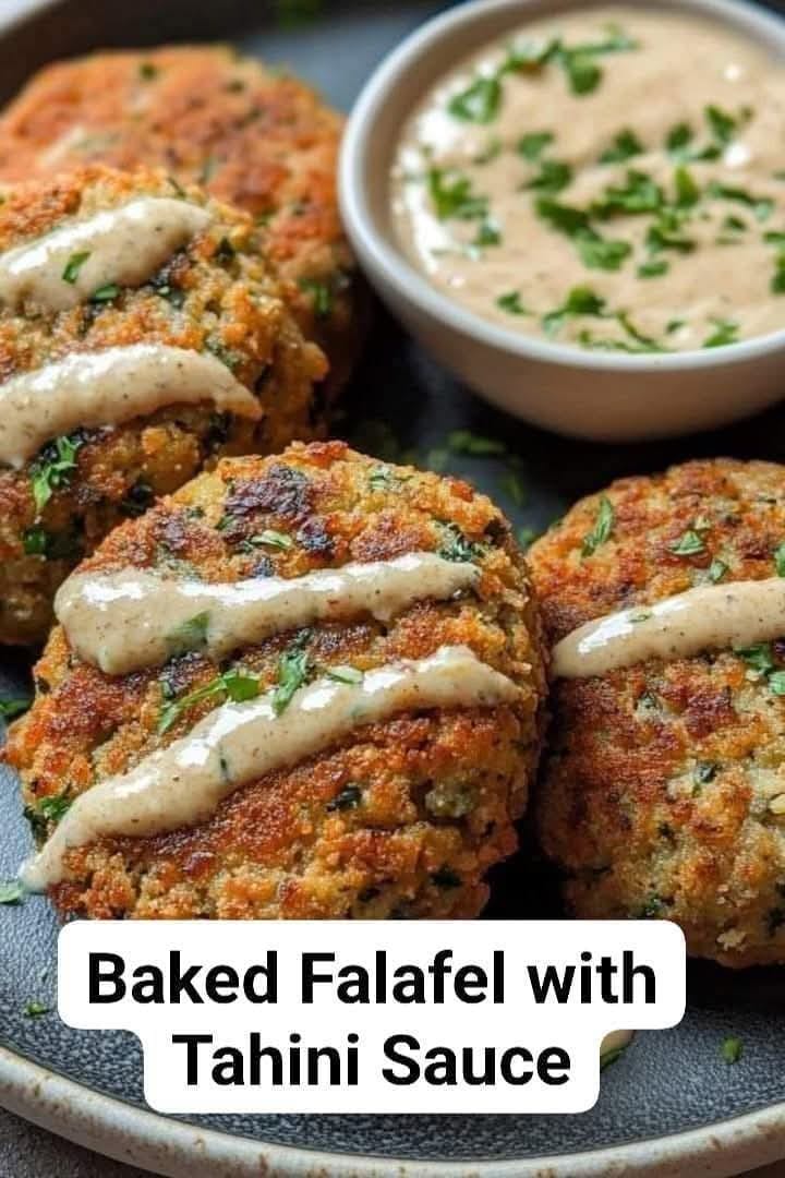 Baked Falafel with Tahini Sauce