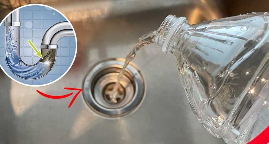 How to unclog a clogged drain in 5 seconds with the bottle trick