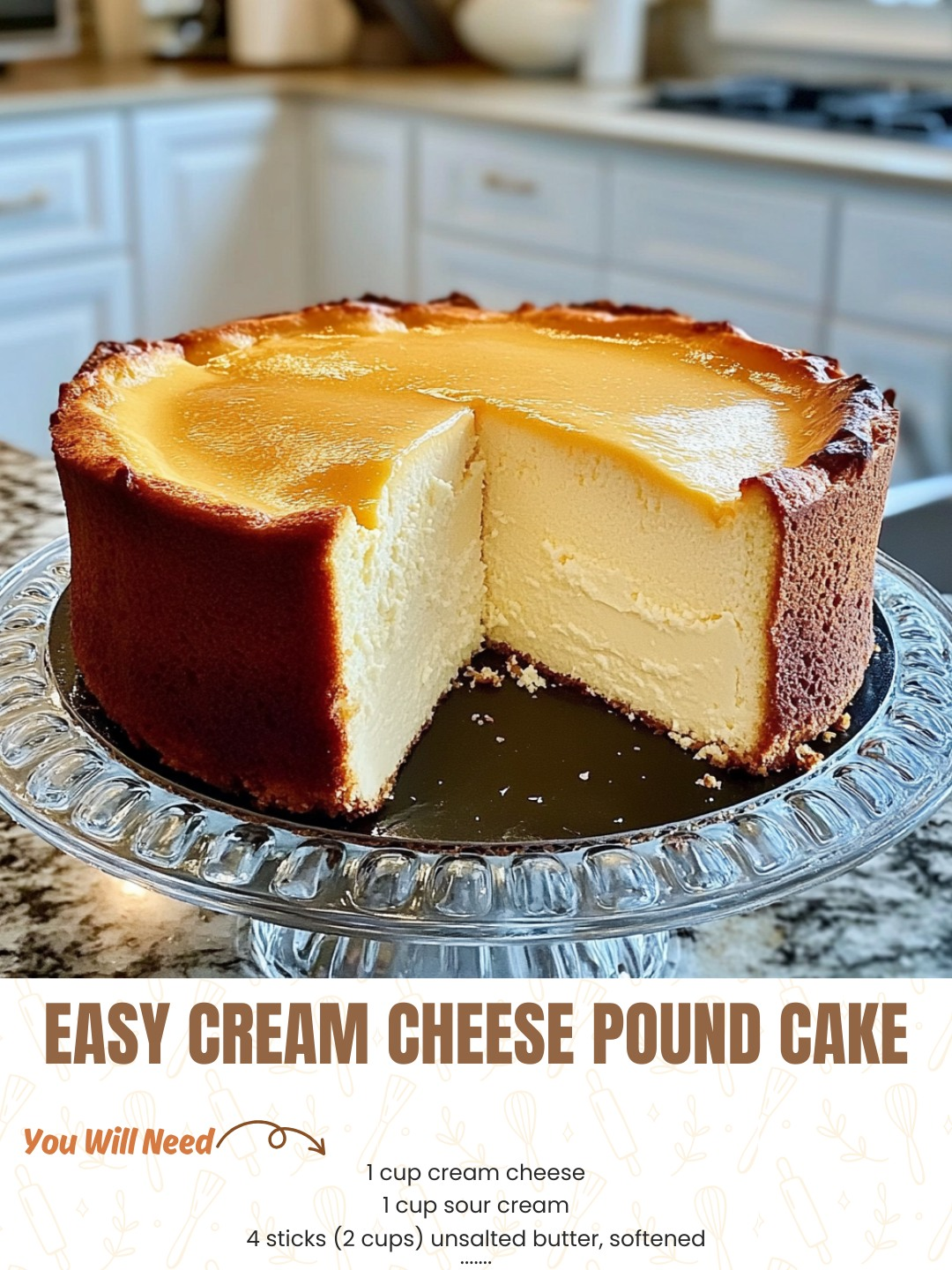 Easy Cream Cheese Pound Cake