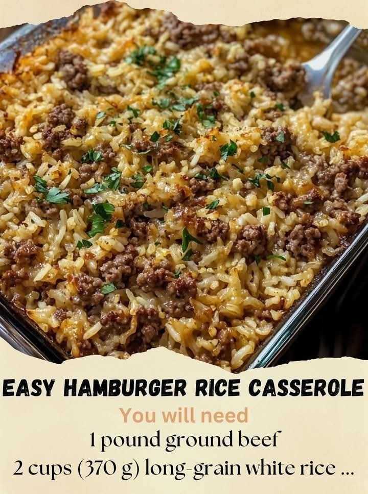 Easy Hamburger Rice Casserole